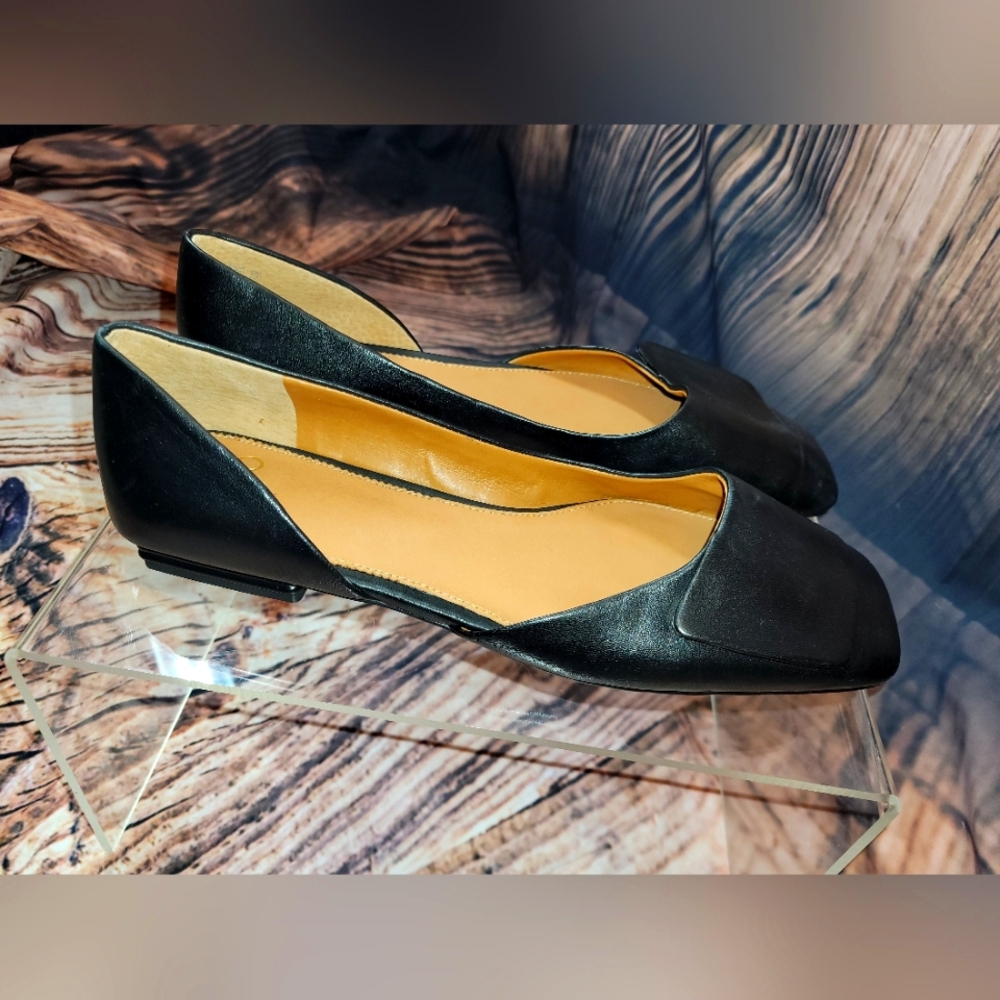 Franco Sarto Women's Tracy Square Toe Flat Ballet Size 11